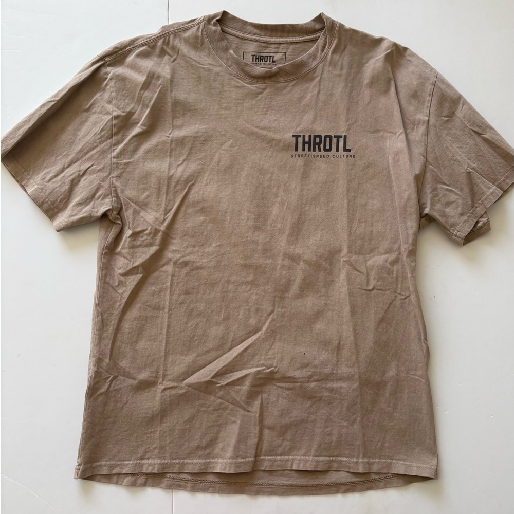 Throtl Short Sleeve Crew T-Shirt in Taupe Large
